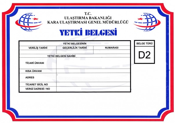 D2 Yetki Belgesi